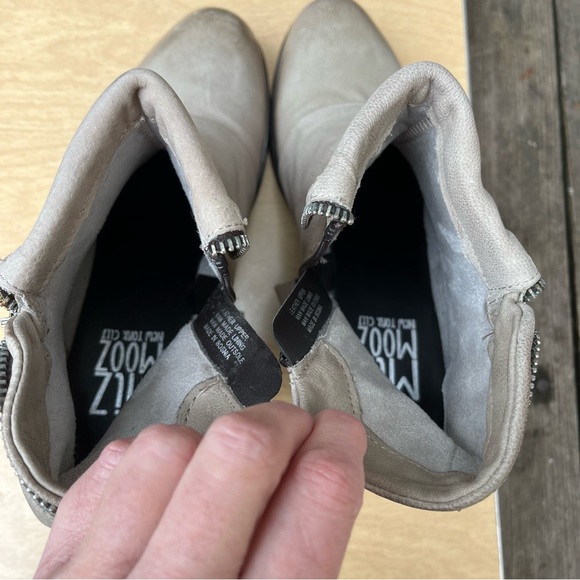 Miz Mooz Swish Leather Ankle Boots In Pebble Sz 40(9-9.5) - Picture 10 of 16